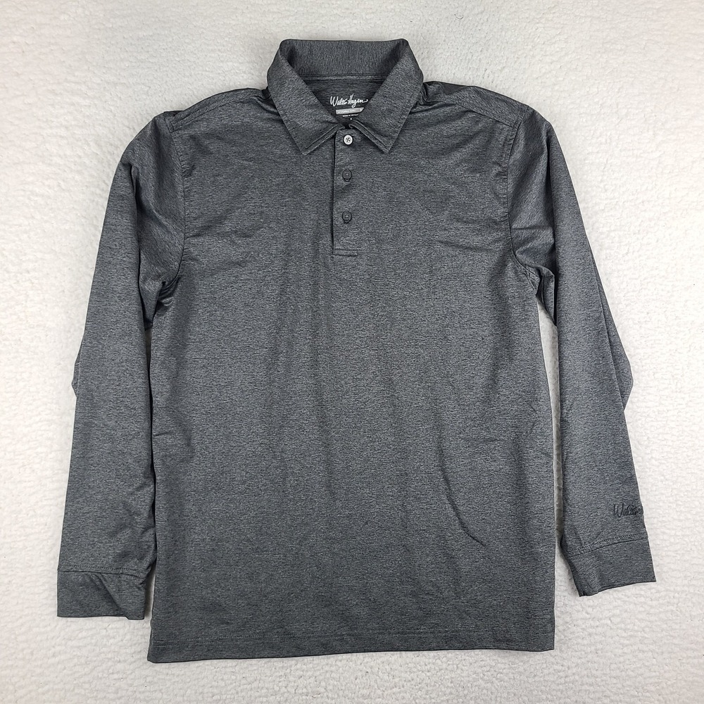 Walter Hagen Polo Shirt Mens Small Dark Gray Hydro Dri Performance Golf EC‎